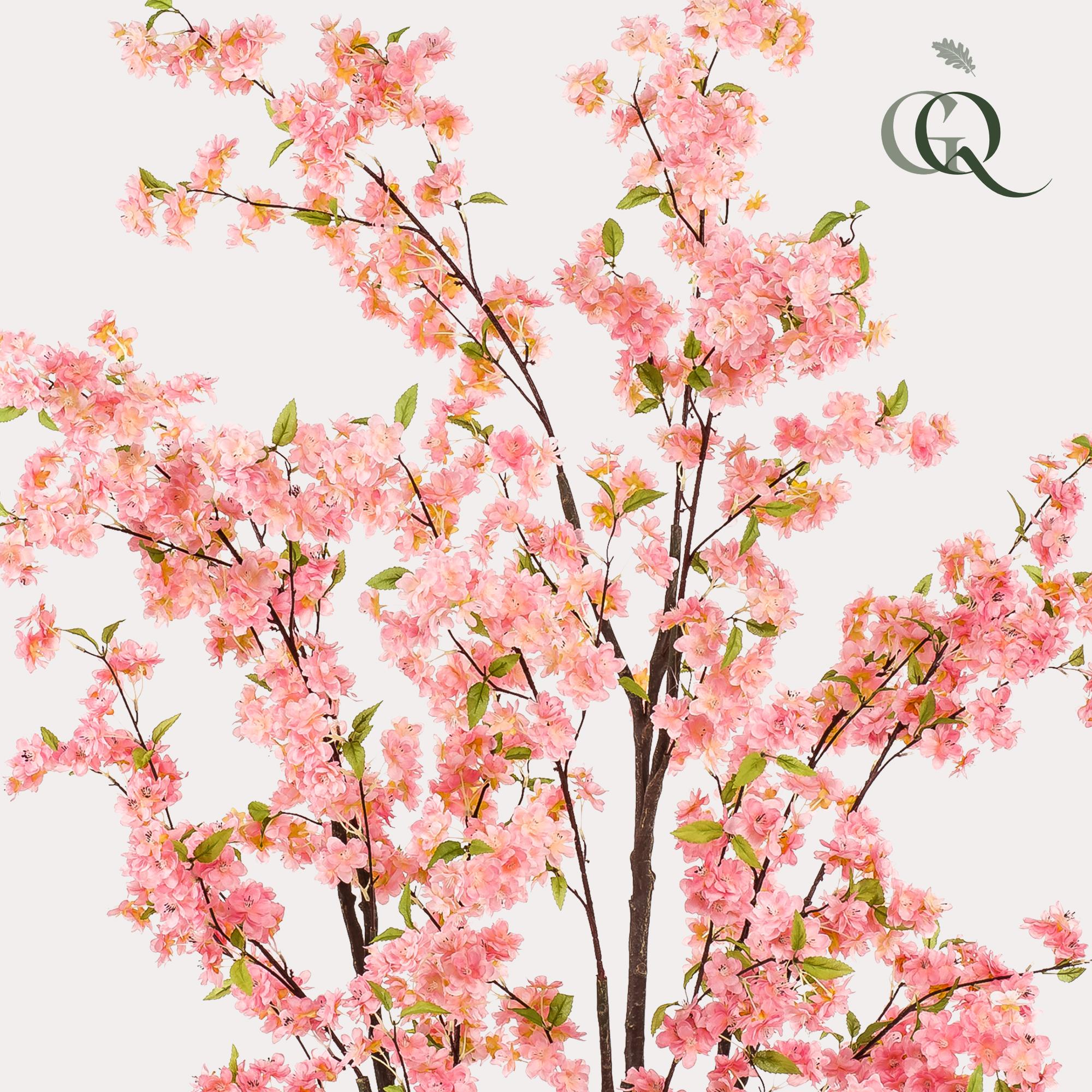 Kunstpflanze, Prunus, Kersenbloesem, rosa, 210 cm