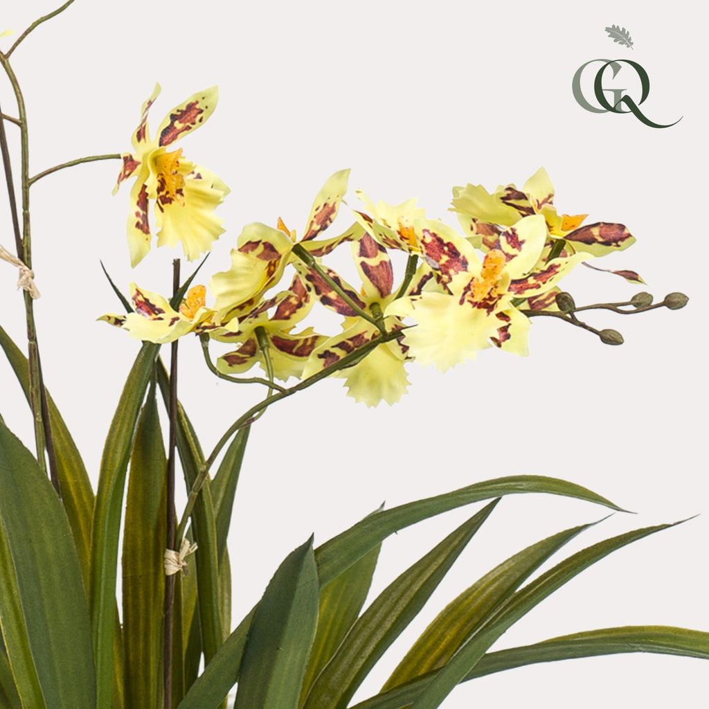 Kunstpflanze, Orchidee, gelb, 45 cm