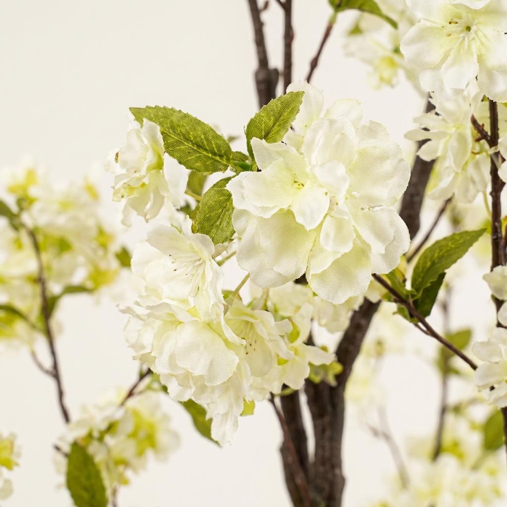 Kunstpflanze, Prunus, Kersenbloesem, weiß, 175 cm
