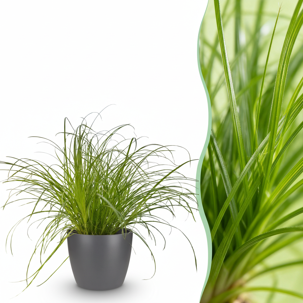 Green boutiQ, Zimmerpflanze, Cyperus alternifolius Zumula, Katzenpflanze, Haustierfreundliche Pflanze, Grün, Topf 12cm, Höhe 20cm
