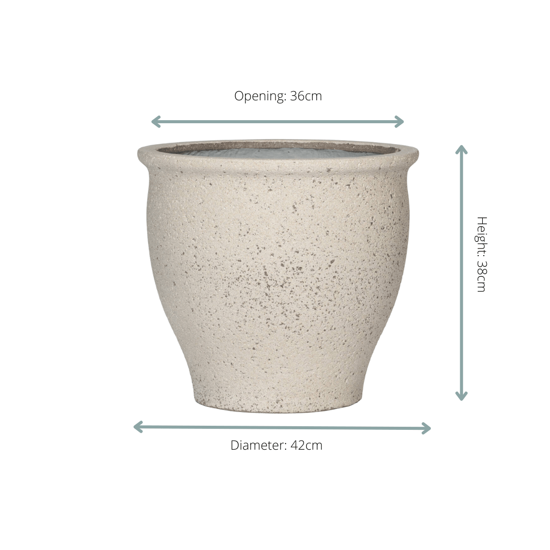 Pot Poseidon Chalk White - D42 x H38 - Botanic-Vibes