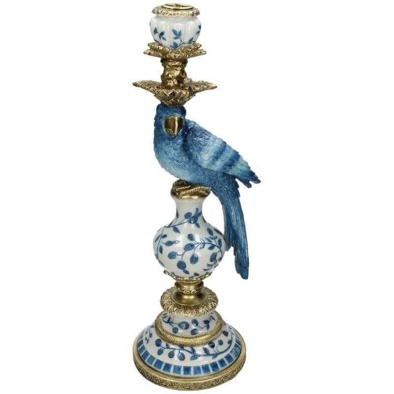 Kerzenhalter – Dutch Blue Parrot – 40 cm – links - Botanic-Vibes