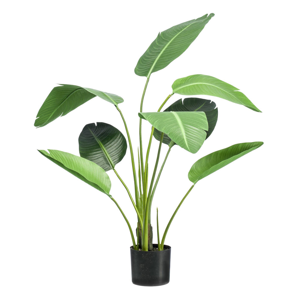 Kunstpflanze, Strelitzia nicolai, Paradijsvogelbloem, 120 cm