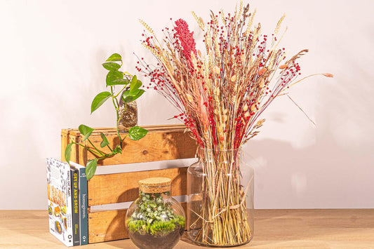 Trockenblumenstrauß – Pink XL – Trockenstrauß – 70 cm