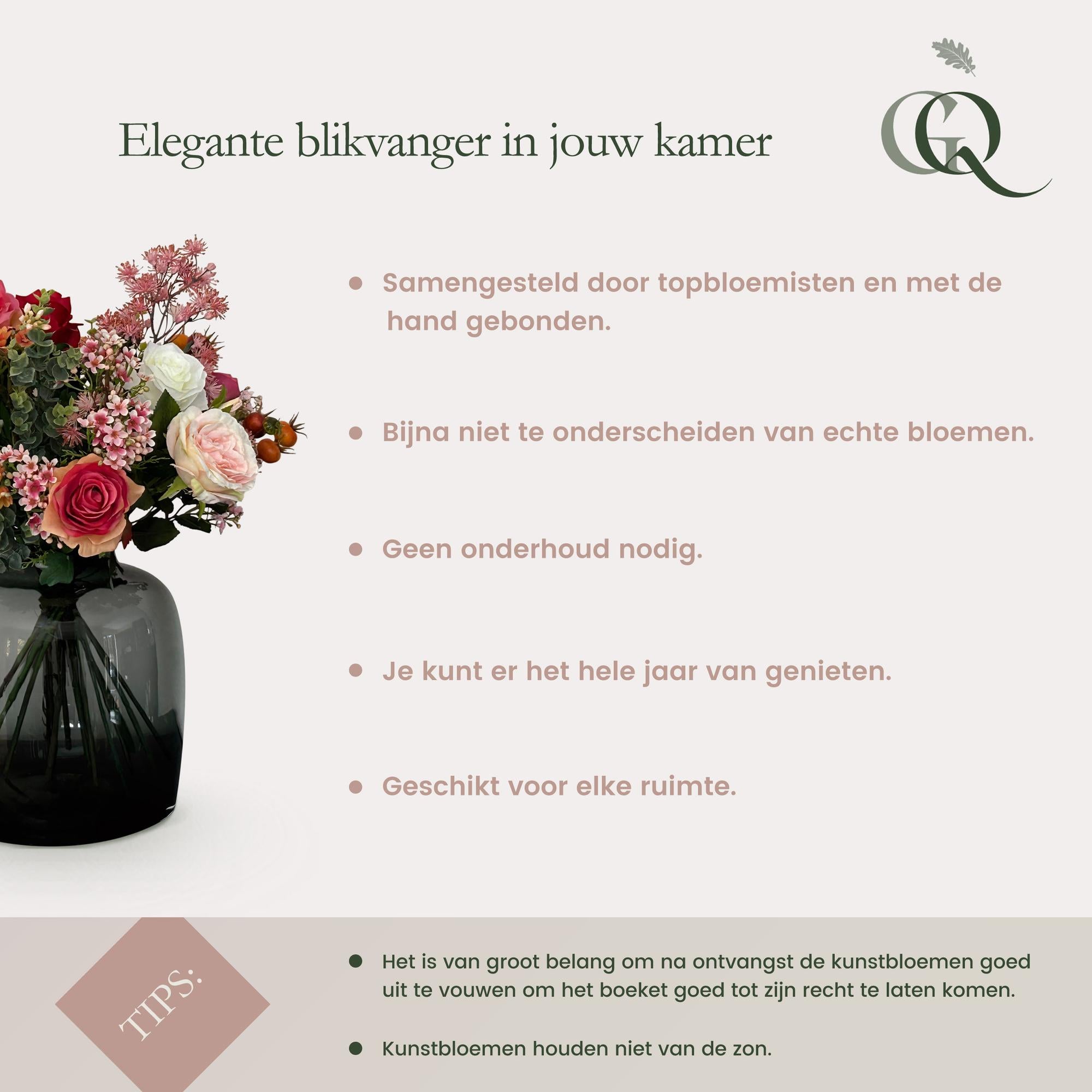 Kunstblumen, Bouquet M, Mystic Summer, 65 cm