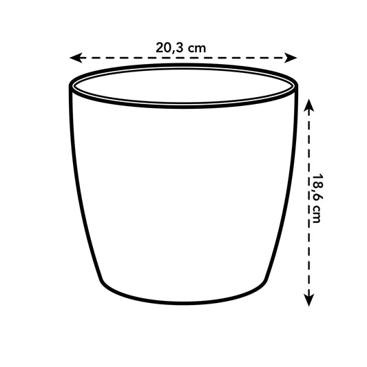 Topf elho Brussels Round Weiß – D20 × H19