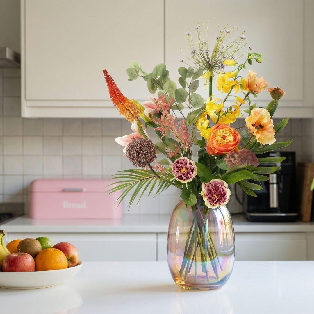 Kunstblumenstrauß, Tropical Chic Deluxe, Real Touch, 13 Stiele, ↑ 105 cm