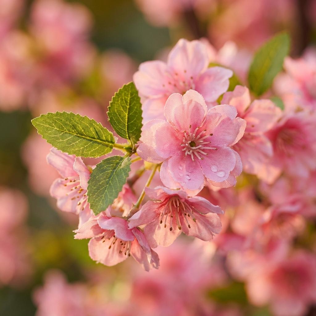 Kunstpflanze, Prunus, Kersenbloesem, rosa, 135 cm