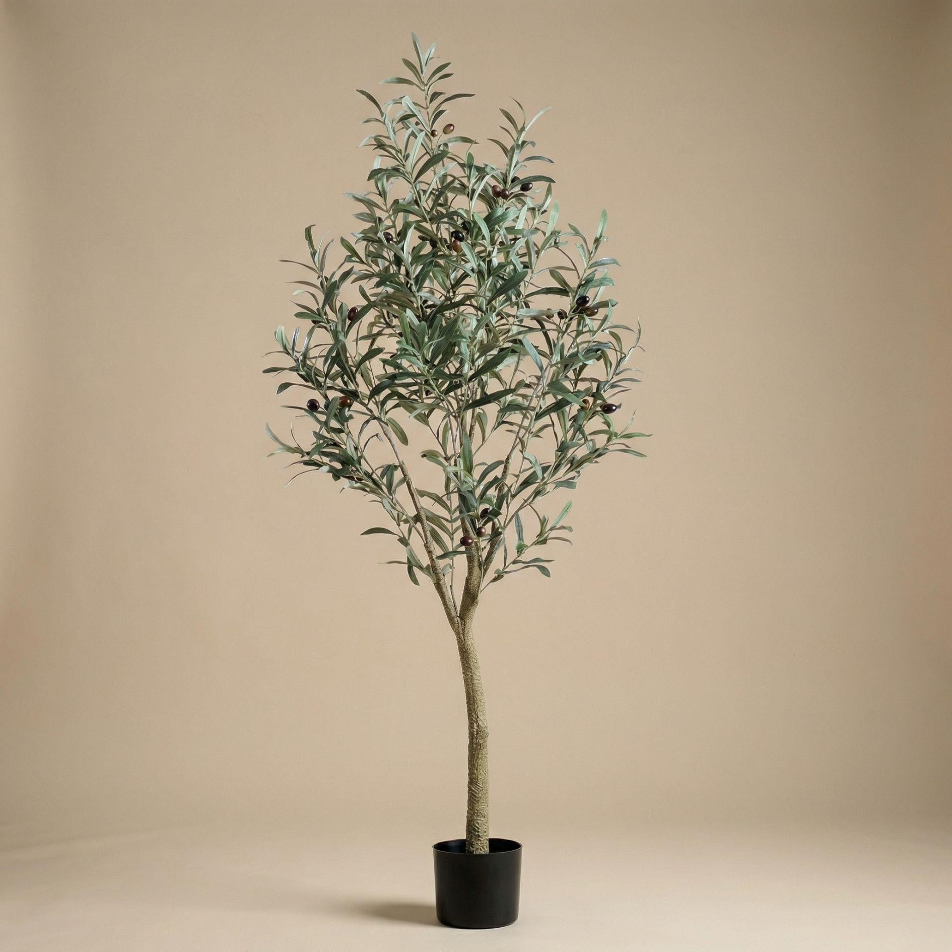 Kunstpflanze Künstlicher Olivenbaum im Topf, 140 cm