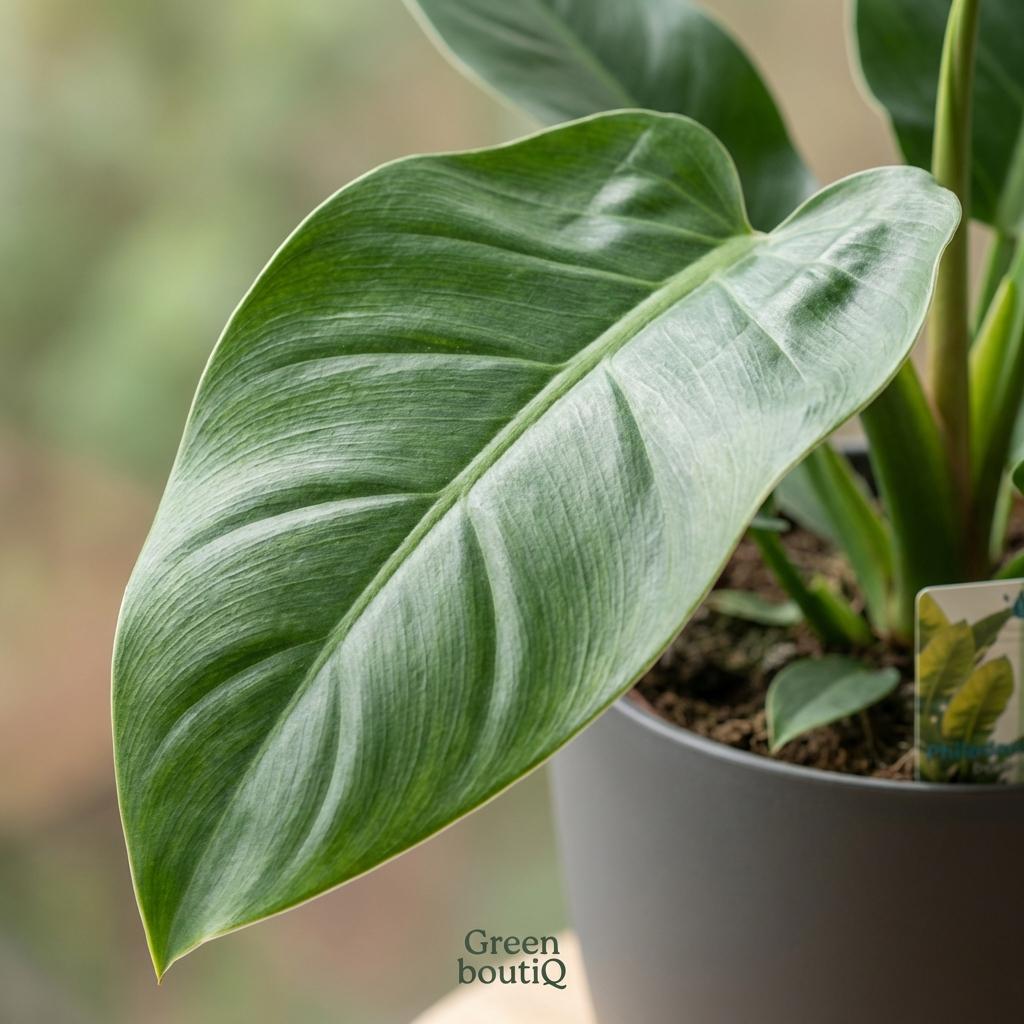Philodendron, Philodendron Imperial Grün, Grün, Pflegeleicht, 1 Pflanze, mit Übertopf Grau, Topf 19 cm, 65 cm