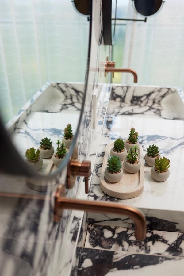 Kunst mini Sukkulenten in cementen Topf, Succulent mix set 6, Ø6,5 cm
