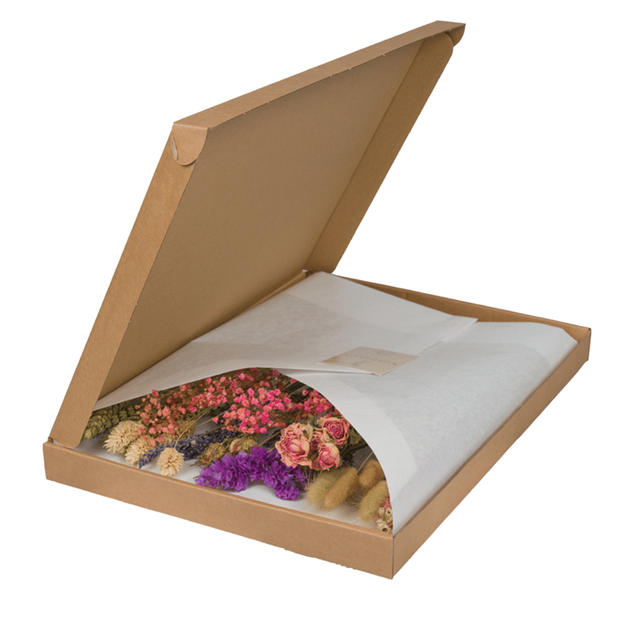 Trockenblumen im Briefkasten, Rosa