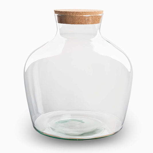 Terrariumflasche mit korken – „fat joe“ – geschlossenes terrarium – 30 cm