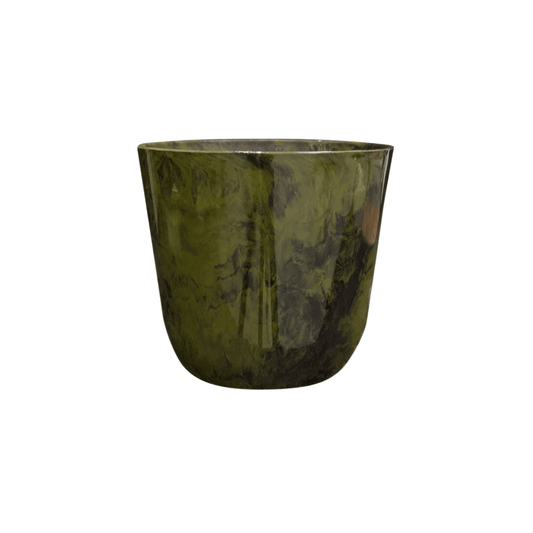 Pot Palermo marble groen D35 x H32 - Botanic-Vibes