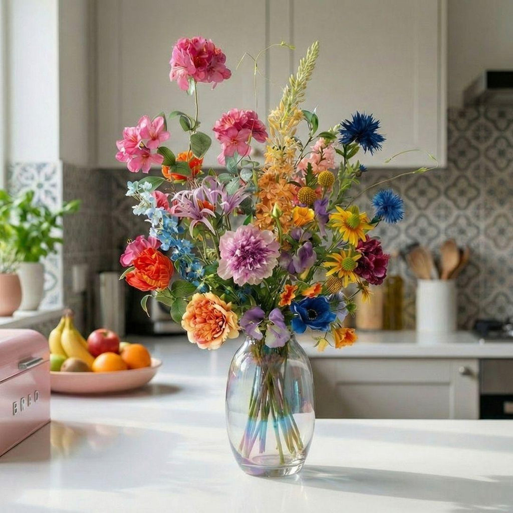 Kunstblumenstrauß, Summer Garden Deluxe, Real Touch, 19 Stiele, ↑ 100 cm