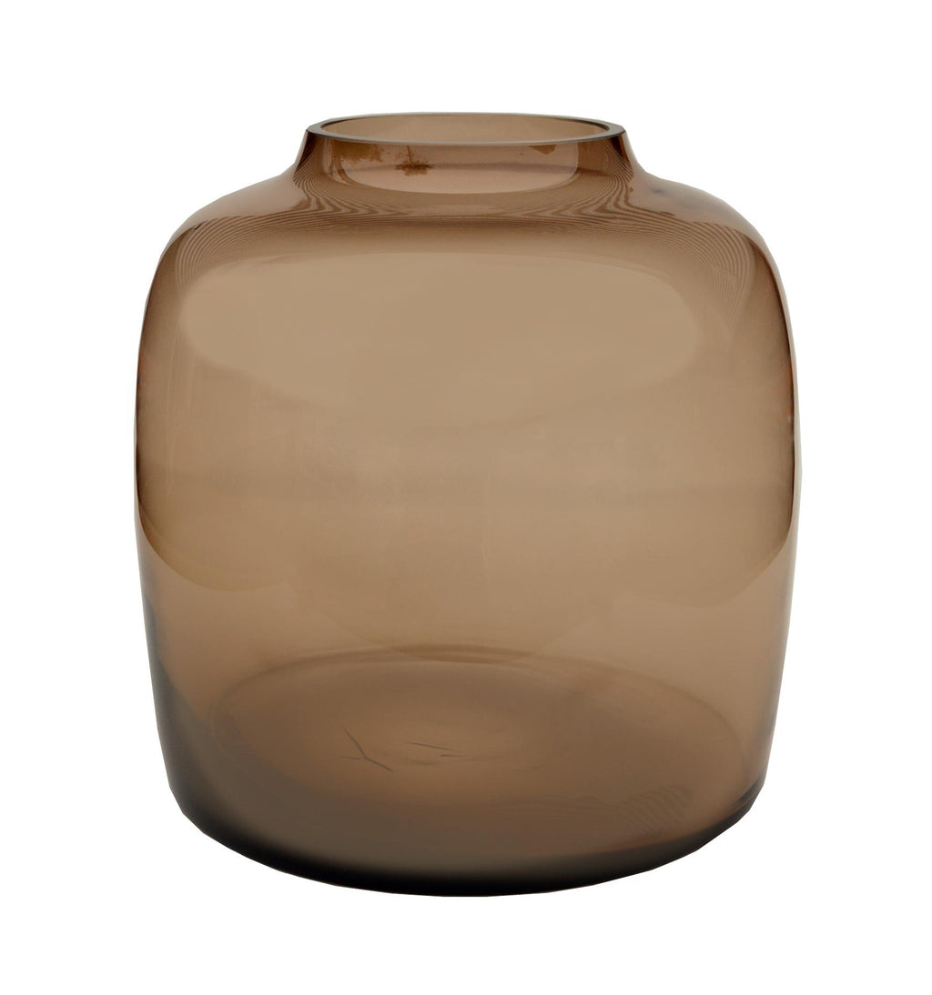 Vase Glas, M, H25 W25, Bartica, Taupe