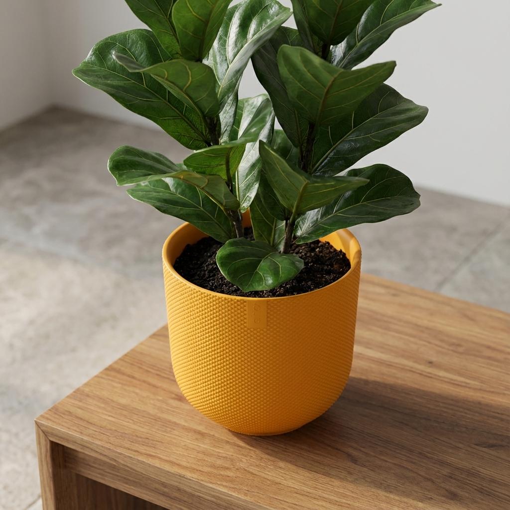Pot Elho Jazz Round Amber Yellow - D23cm - H21cm