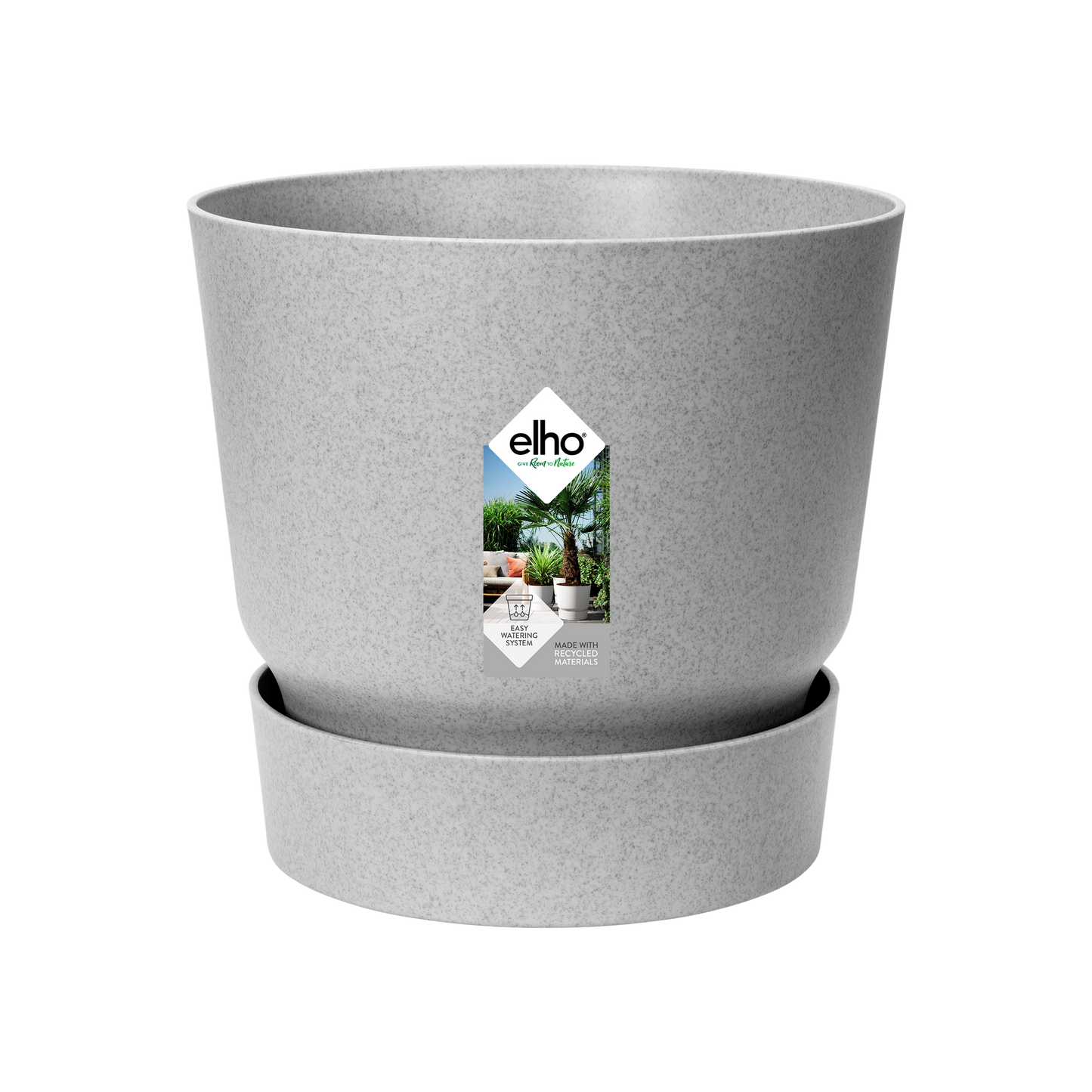 Topf elho Greenville Round Grau – D14 × H13