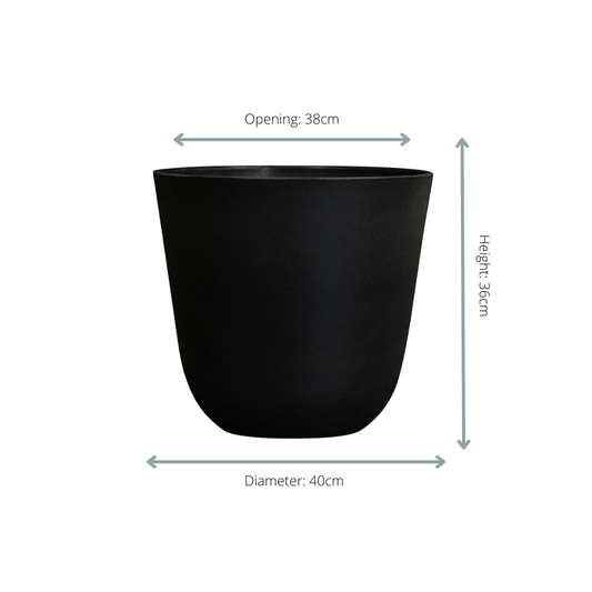 Pot Palermo zwart D40 x H36 - Botanic-Vibes