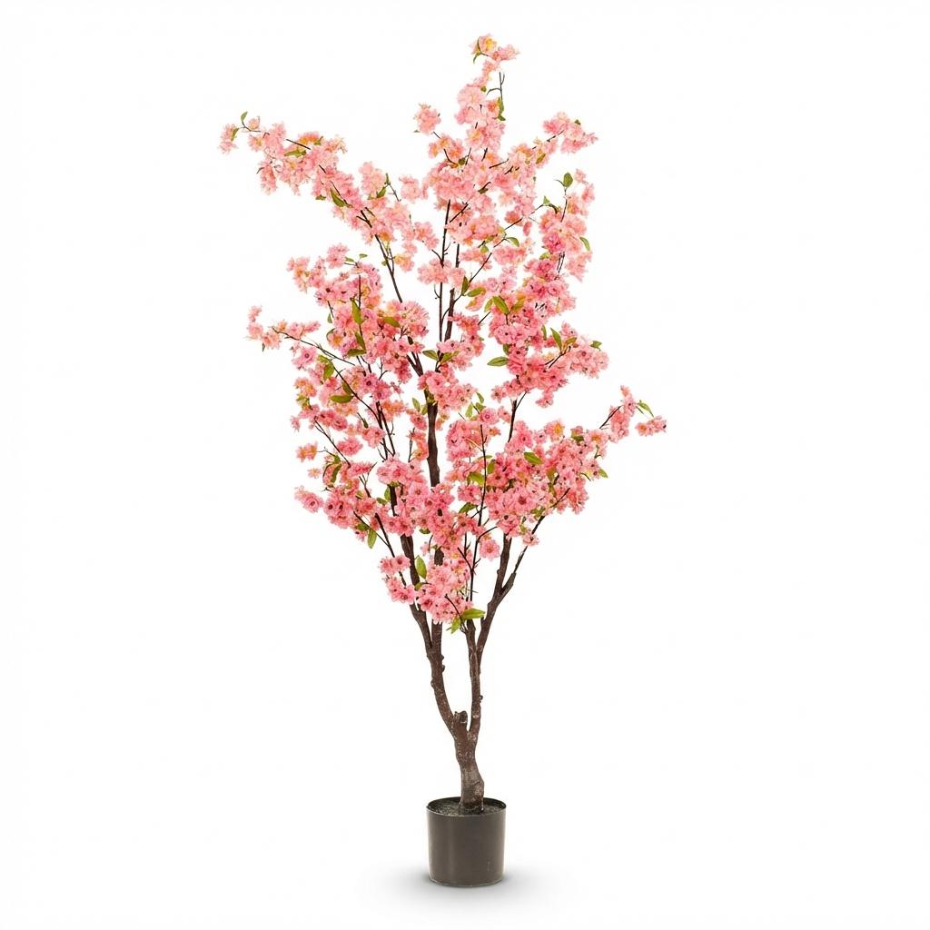 Kunstpflanze, Prunus, Kersenbloesem, rosa, 175 cm