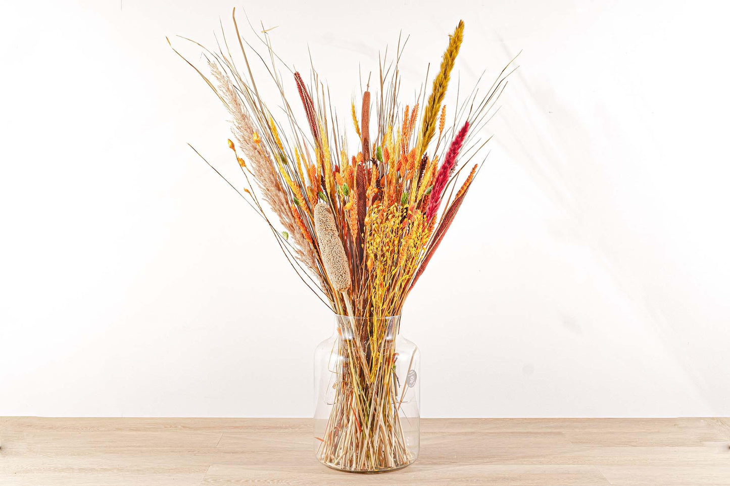Trockenblumenstrauß – Orange XL – Trockenstrauß – 70 cm