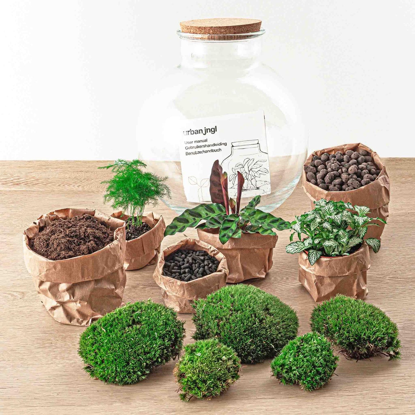 Flaschengarten – Bolder Bob – 30 cm – Rechen + Schaufel + Pinzette + Schere
