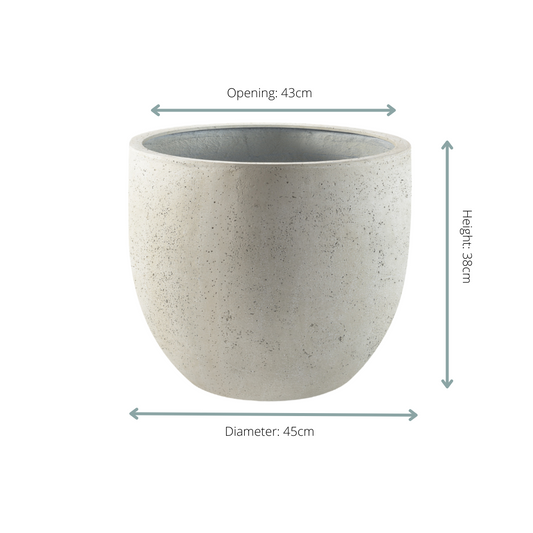 Topf Grigio New Egg Antique White – D45 × H38