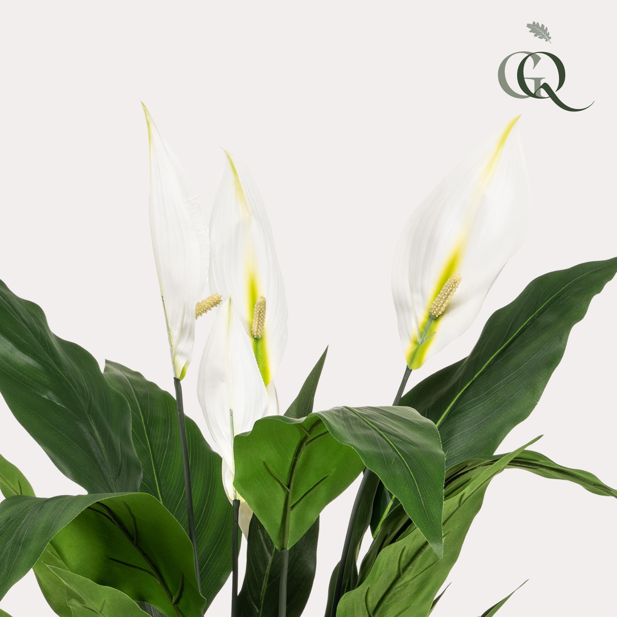 Kunstpflanze, Spathiphyllum, Lepelplant, 90 cm