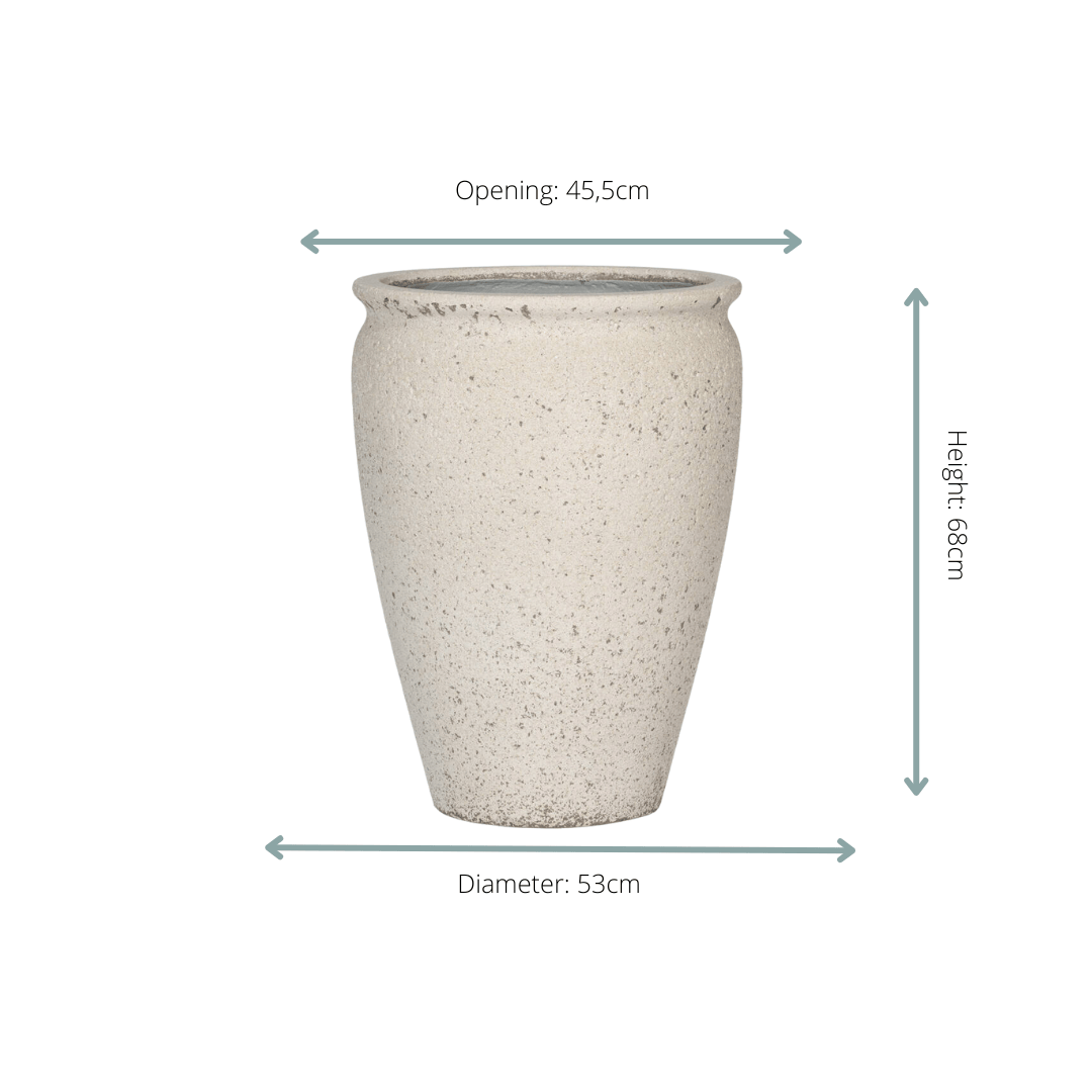 Pot Artemis Chalk White - L D53xH68 - Botanic-Vibes