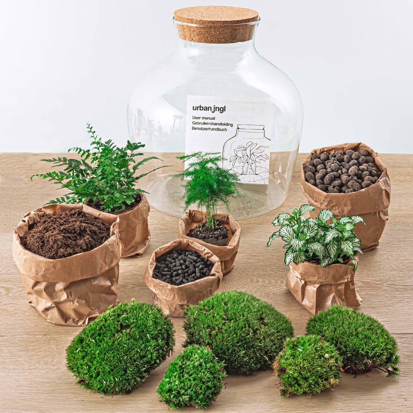 Flaschengarten – Fat Joe Grün – 30 cm – Rechen + Schaufel