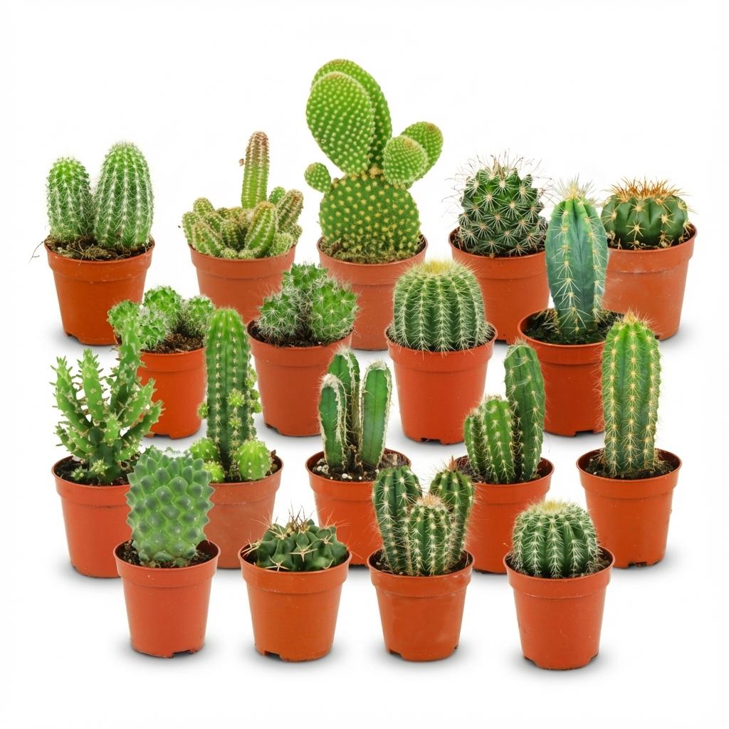 Mini Kakteen Set, 18 Stück, Ø5 cm.5 cm, 5-10 cm