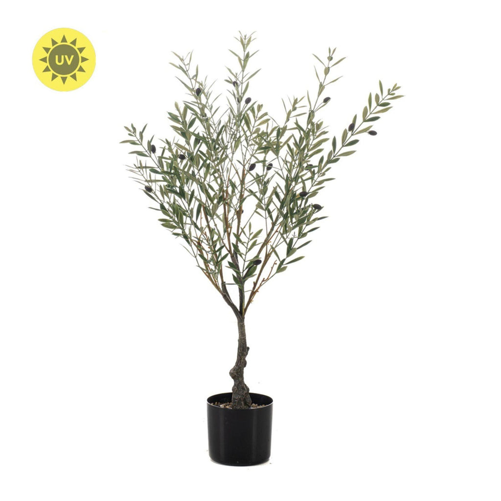 Kunstpflanze Olivenbaum im Topf, UV, 90 cm