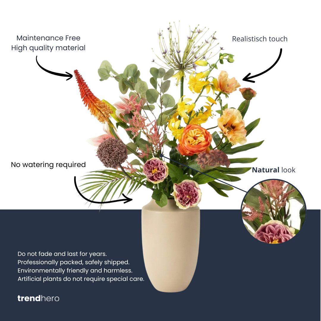 Kunstblumenstrauß, Tropical Chic Deluxe, Real Touch, 13 Stiele, ↑ 105 cm