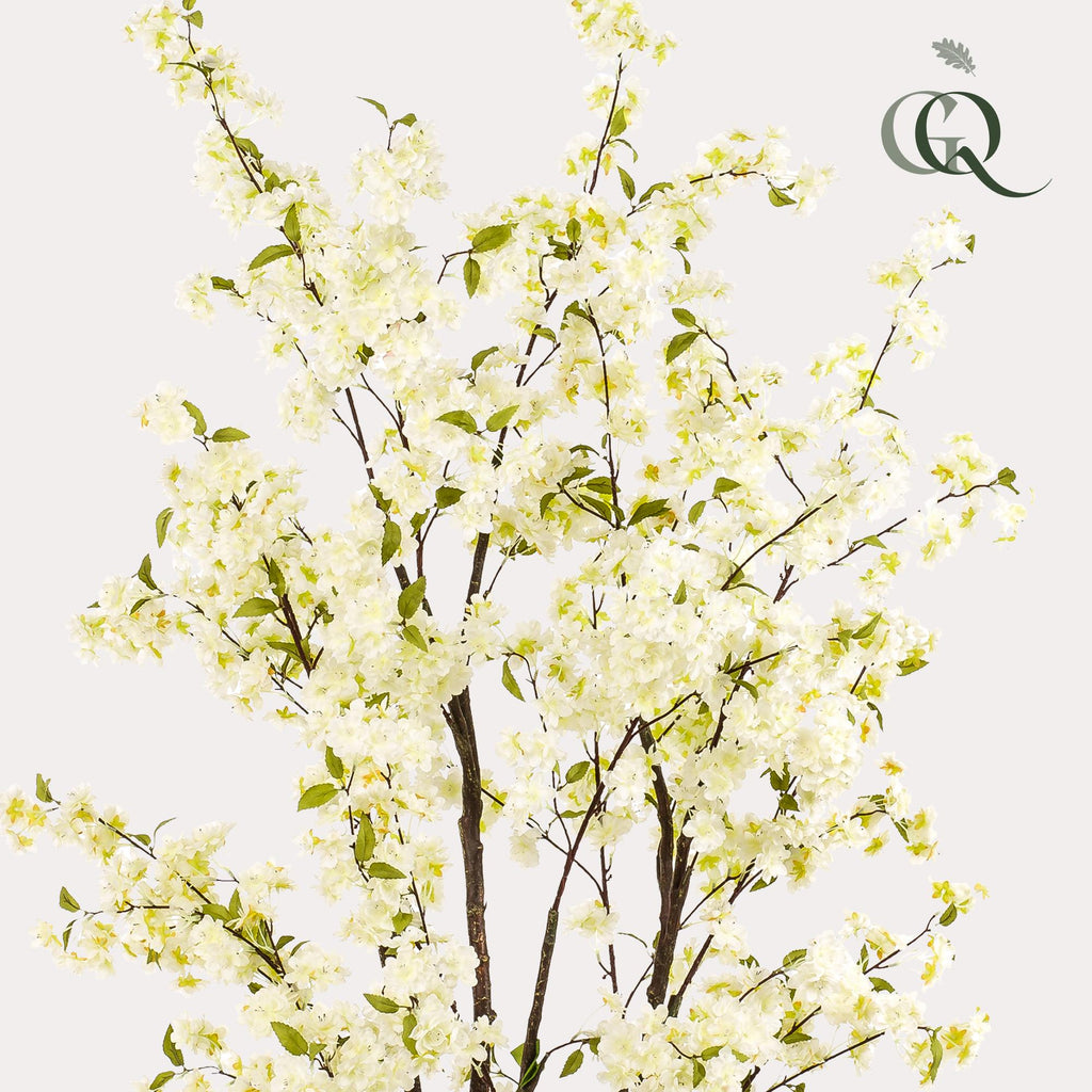 Kunstpflanze, Prunus, Kersenbloesem, weiß, 210 cm