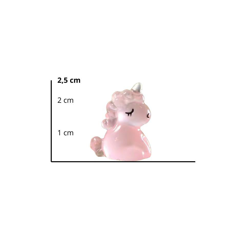 Leuchtend im Dunkeln – Einhörner – bunt – Höhe 2,5 cm – 6 Stück