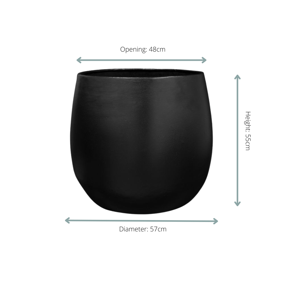 Pot Stijn zwart - D57 x H55 - Botanic-Vibes