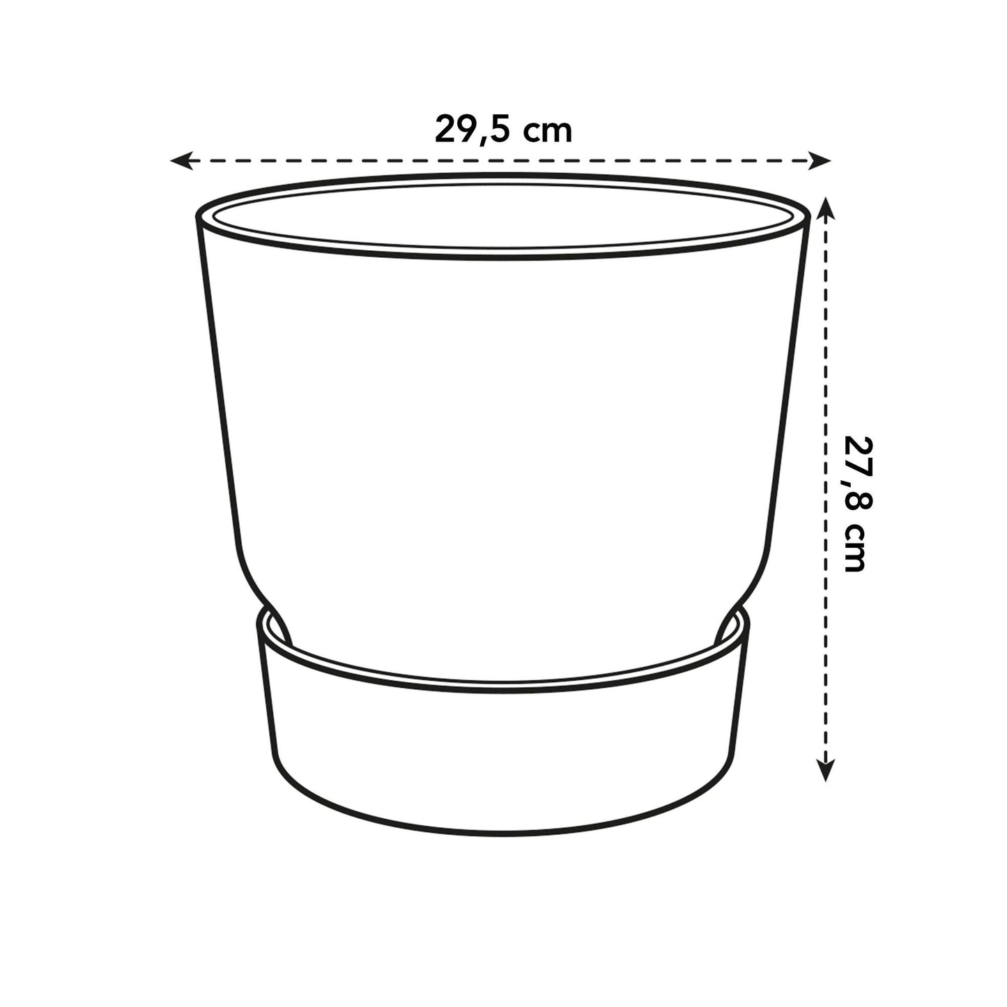 Topf elho Greenville Round Grün – D30 × H28