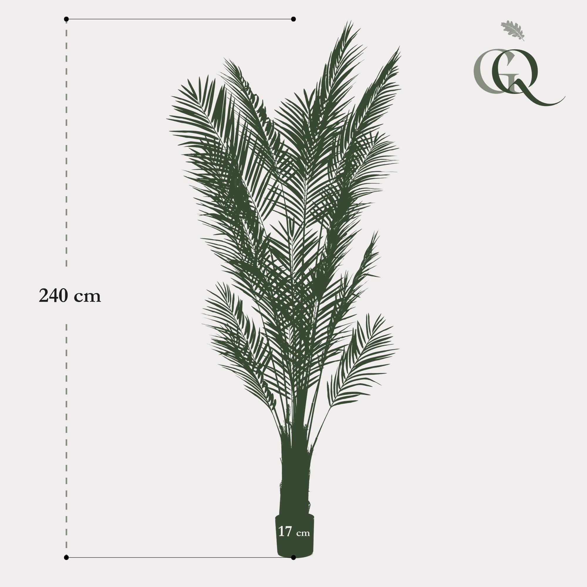 Kunstpflanzen, Areca Lutescens, Goldfruchtpalme, 240 cm