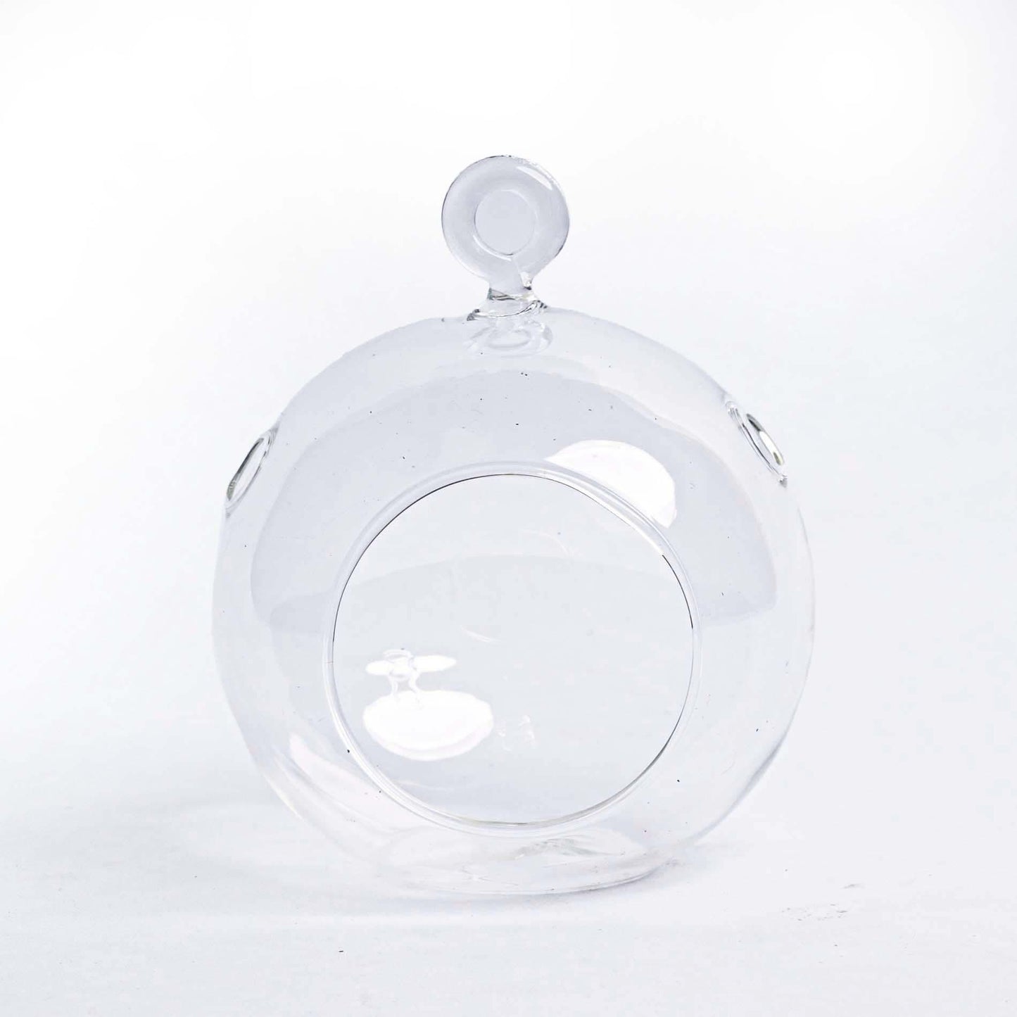 Glas-Weihnachtskugel – 3er-Set – Transparent mit Haken – D10,5 × H8 cm – Weihnachten