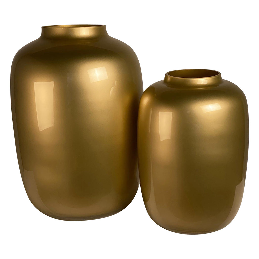 Vase Glas, Gold, Artic, M, H35 W25