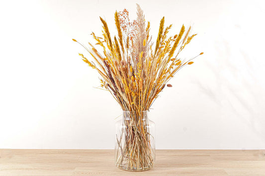 Trockenblumenstrauß – Yellow XL – Trockenstrauß – 70 cm