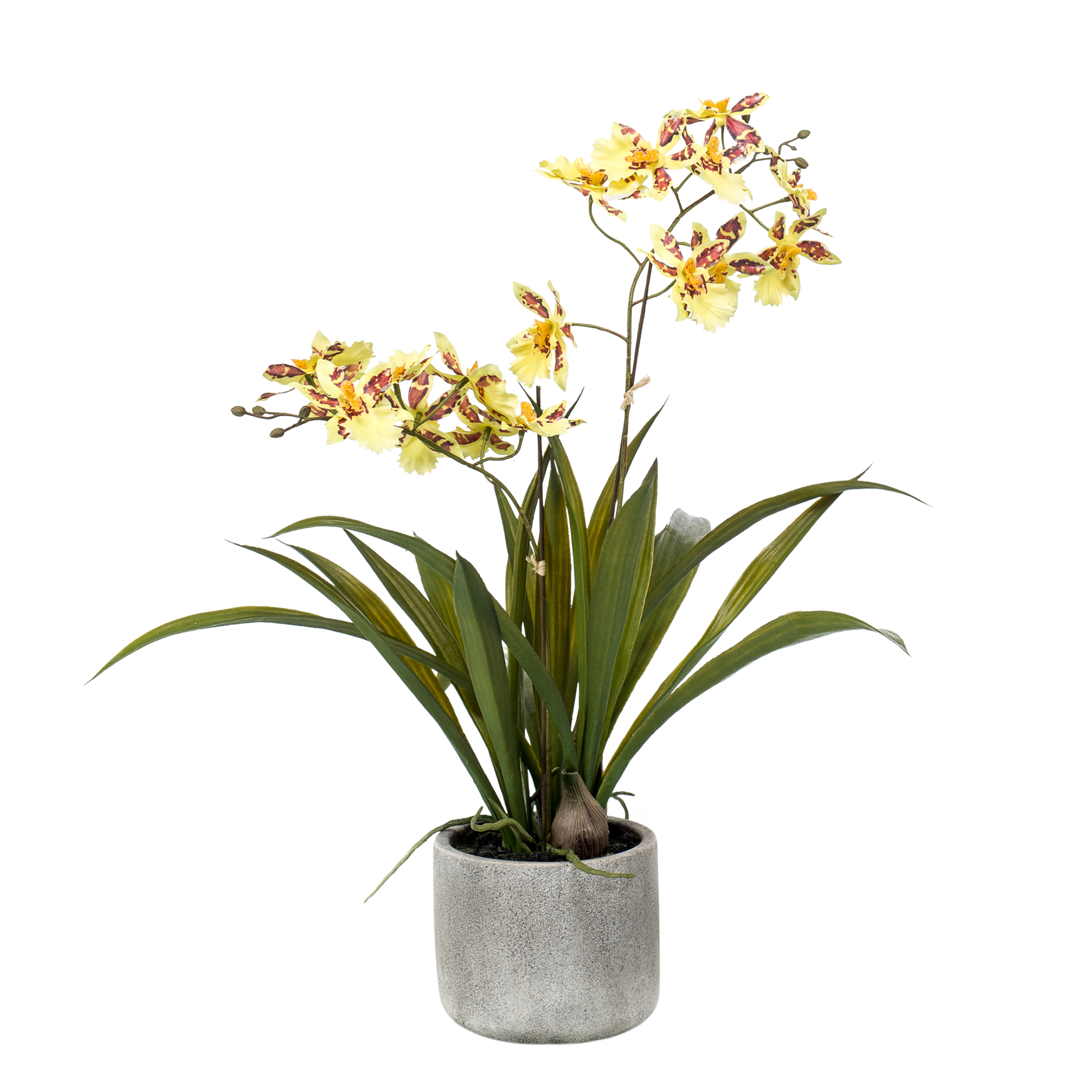 Kunstpflanze, Orchidee, gelb, 45 cm