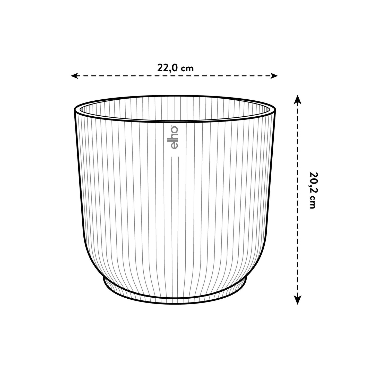 Topf elho Vibes Fold Round Weiß – D22 × H20