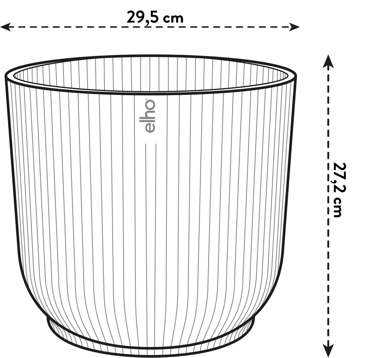 Topf elho Vibes Fold Round Weiß – D30 × H27