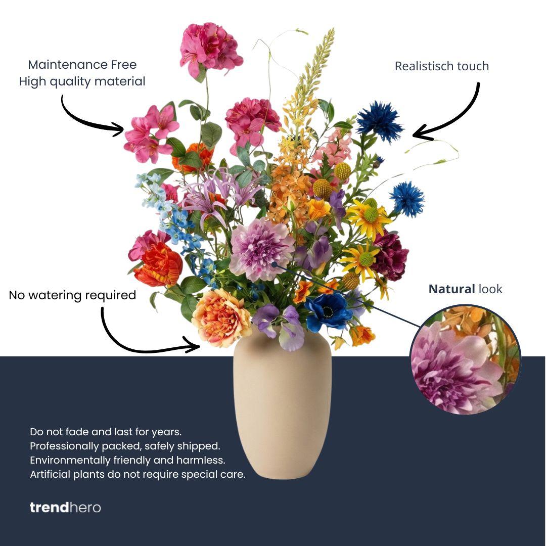 Kunstblumenstrauß, Summer Garden Deluxe, Real Touch, 19 Stiele, ↑ 100 cm