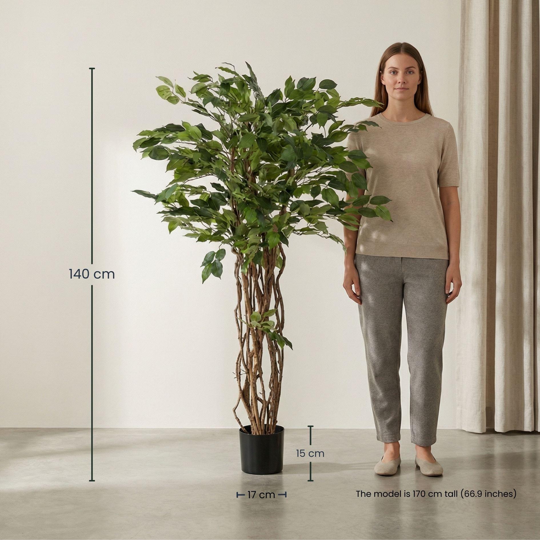 Ficus Liana Kunstbaum 140 cm, Künstliche Pflanze