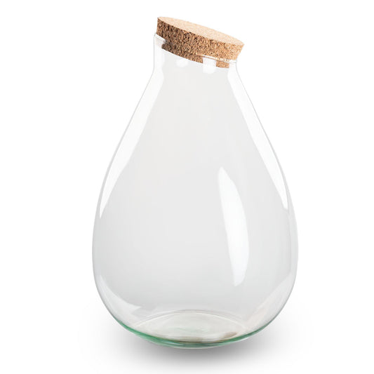 Terrariumflasche mit korken – geschlossenes terrarium – drop xl – 37 cm