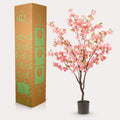 Kunstpflanze, Prunus, Kersenbloesem, rosa, 135 cm