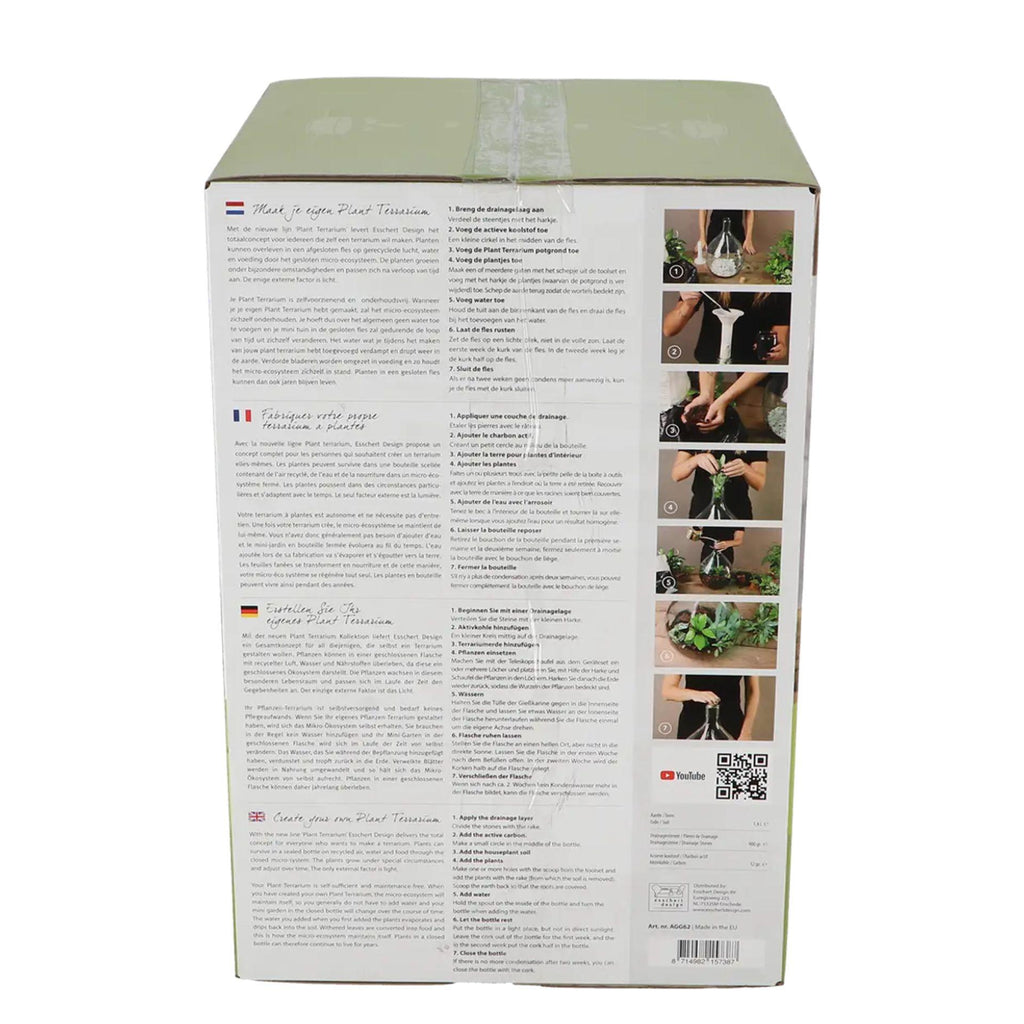 DIY Pflanze Terrarium Set 5L, Maak je eigen gesloten ecosysteem | In giftbox