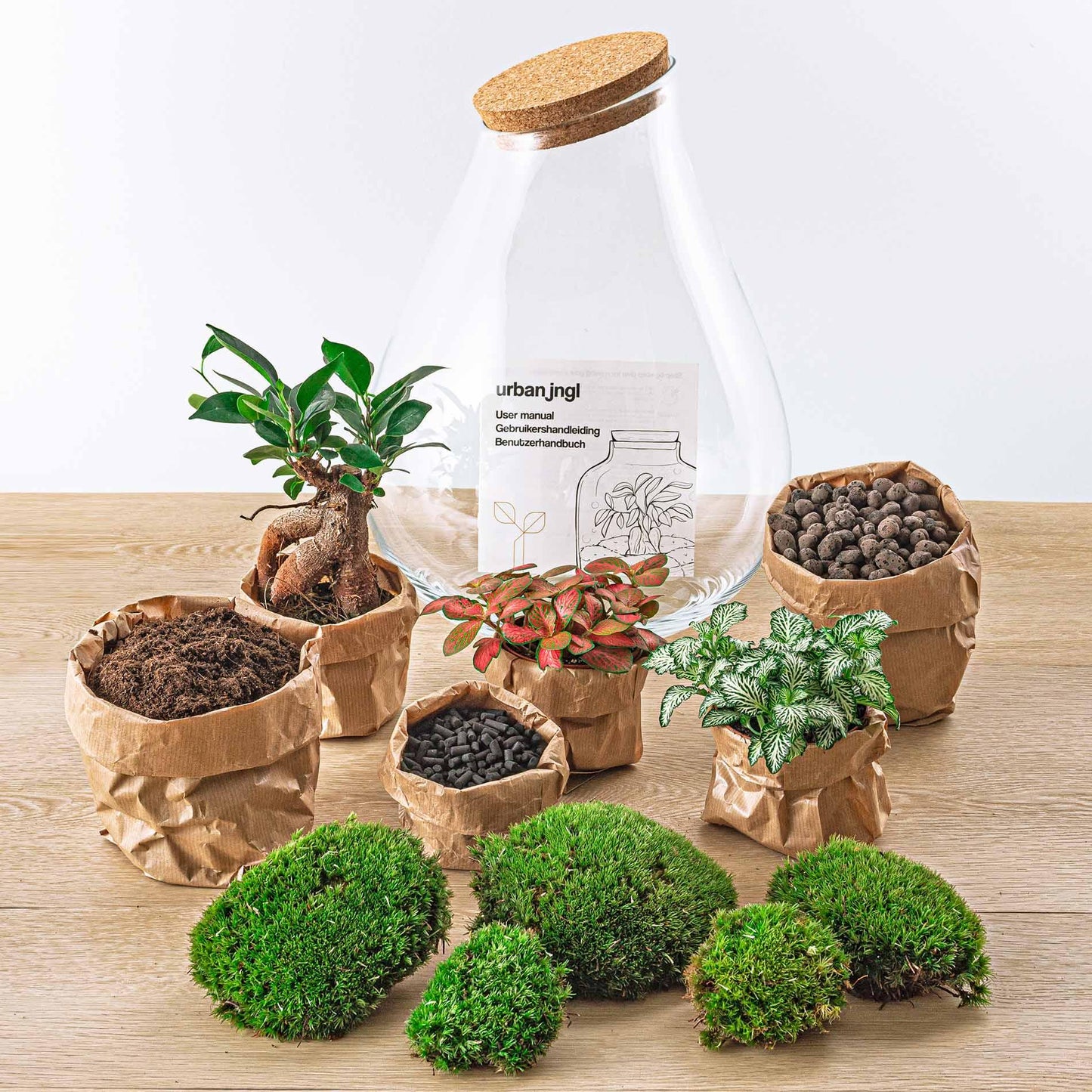 Flaschengarten – Drop XL – 37 cm – Rechen + Schaufel